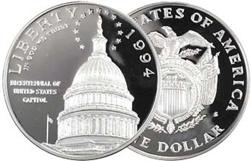 1994-S Capitol Silver Dollar Proof Image 1 1994-S Capitol Silver Dollar Proof Image 1