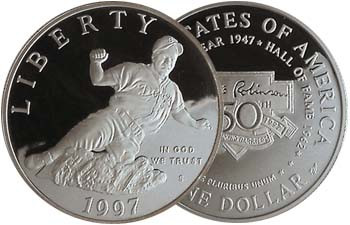 1997-S Jackie Robinson Silver Dollar Proof | International Coins