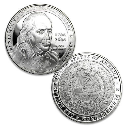 2006 Franklin Founding Father Silver Dollar Proof 2006 Franklin Founding Father Silver Dollar Proof