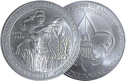 2010-P Boy Scout Silver Dollar Brilliant Uncirculated Image 1 2010-P Boy Scout Silver Dollar Brilliant Uncirculated Image 1