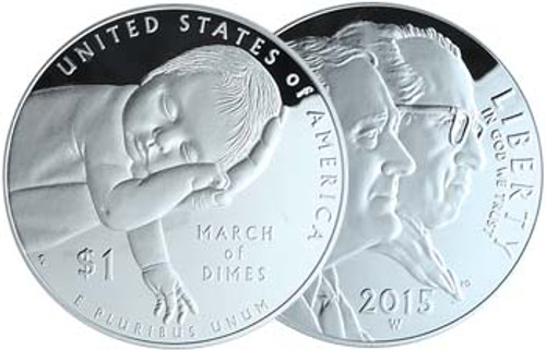 2015-P March of Dimes Silver Dollar Proof Image 1 2015-P March of Dimes Silver Dollar Proof Image 1