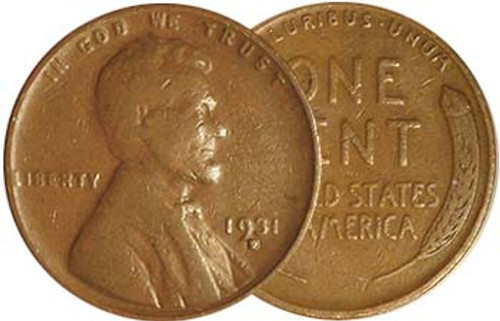 1931-D Lincoln Cent Fine Image 1