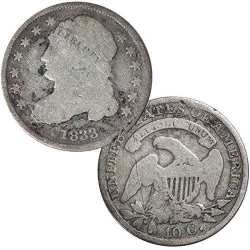 1809-1837 Capped Bust Silver Dime Good