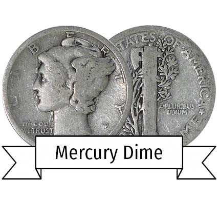 1942-D Mercury Silver Dime Fine | International Coins & Currency