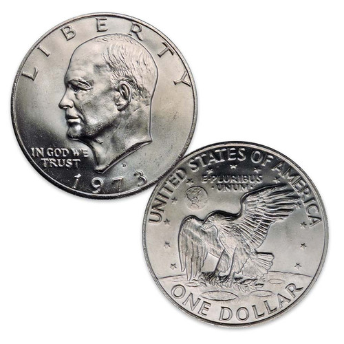 1973-D Eisenhower Dollar Brilliant Uncirculated Image 1 1973-D Eisenhower Dollar Brilliant Uncirculated Image 1
