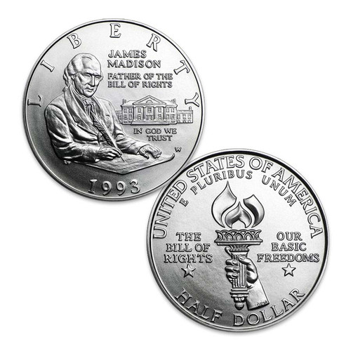 1993-D Bill of Rights Silver Dollar Brilliant Uncirculated