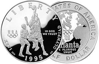 1995-S Olympic Basketball Half Dollar Proof | International Coins