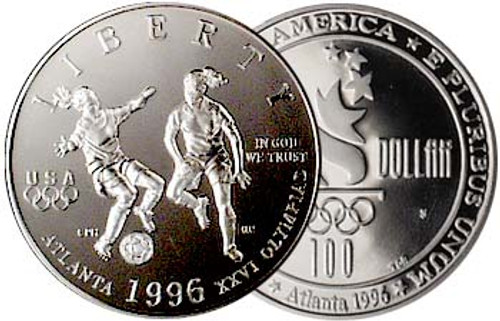 1996-S Soccer Half Dollar Proof Image 1 1996-S Soccer Half Dollar Proof Image 1