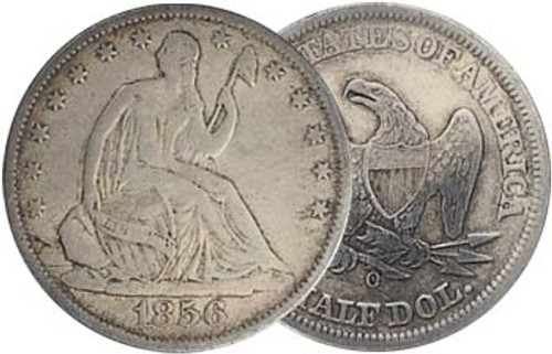 1839-1866 Seated Liberty Silver Half Dollar No Motto Fine Image 1