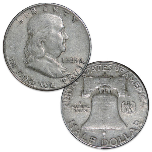 1954-D Franklin Silver Half Dollar Very Fine | International Coins