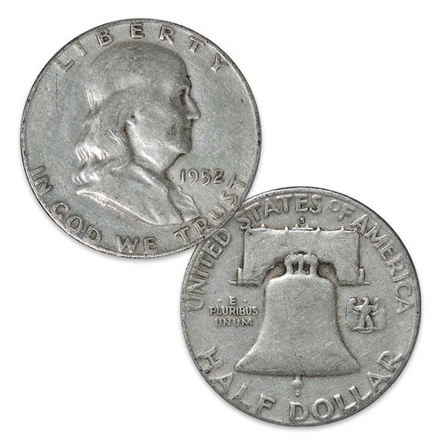1944年 米国初日カバー 額装 Franklin Mint系 汽車銀色 1952-P Franklin Silver Half Dollar Very Fine | International Coins