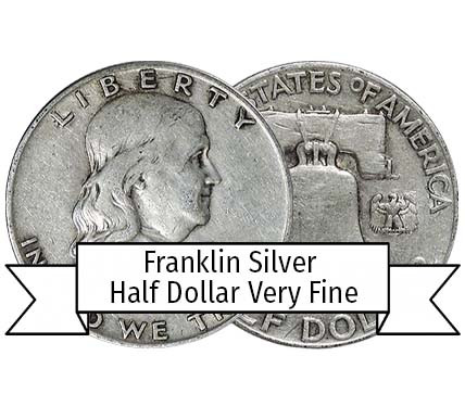 1954-P Franklin Silver Half Dollar Very Fine | International Coins