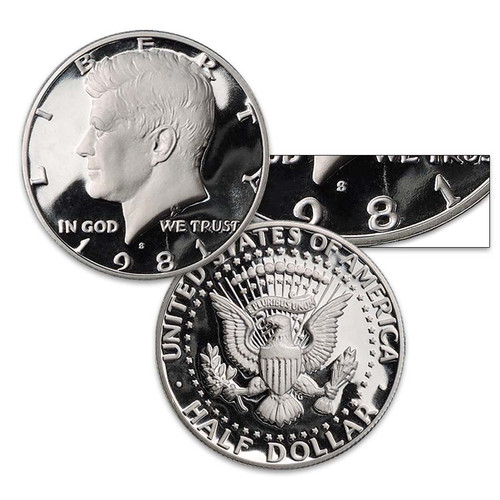 1981-S Kennedy Half Dollar Type II Proof 1981-S Kennedy Half Dollar Type II Proof
