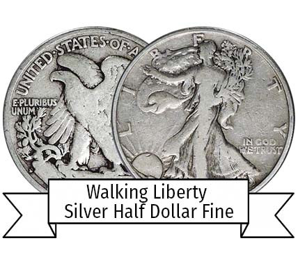 1934-D Walking Liberty Silver Half Dollar Fine