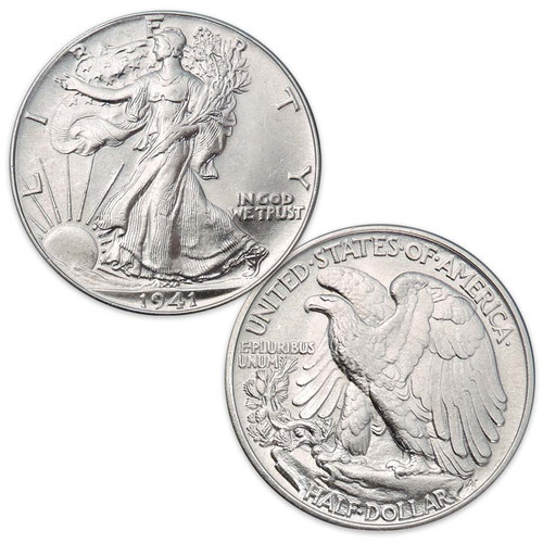 1916-1947 Walking Liberty Silver Half Dollar Complete 65 Coin