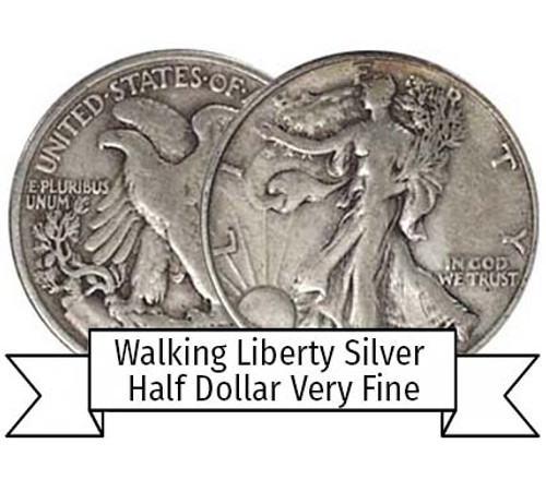 1941-S Walking Liberty Silver Half Dollar Very Fine 1941-S Walking Liberty Silver Half Dollar Very Fine