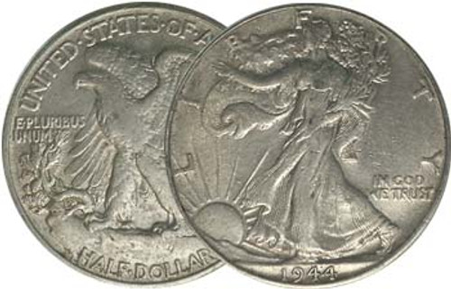 1944-P Walking Liberty Silver Half Dollar Very Fine Image 1 1944-P Walking Liberty Silver Half Dollar Very Fine Image 1