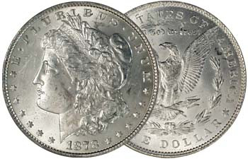 1878 7-Tail Feather Morgan Silver Dollar Brilliant Uncirculated