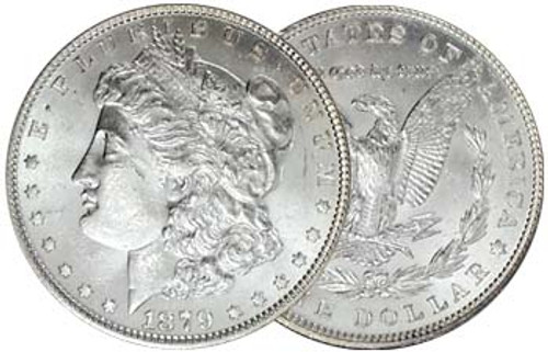 1879-S, 1882-CC, 1896-P, 1901-O & 1921-D Morgan Silver Dollar 5