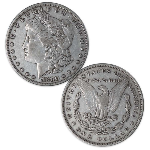 1880-P Morgan Silver Dollar Very Fine Image 1 1880-P Morgan Silver Dollar Very Fine Image 1