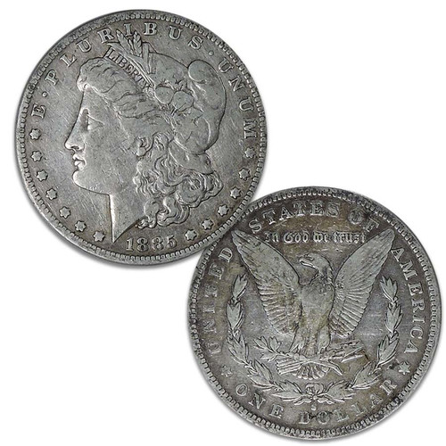 1885-S Morgan Silver Dollar Very Fine Image 1 1885-S Morgan Silver Dollar Very Fine Image 1