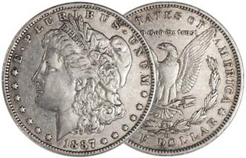 1887-O Morgan Silver Dollar Very Fine Image 1 1887-O Morgan Silver Dollar Very Fine Image 1