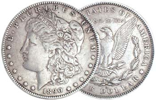 1890-O Morgan Silver Dollar Very Fine Image 1