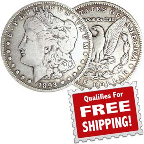 1893-O Morgan Silver Dollar Very Fine Image 1 1893-O Morgan Silver Dollar Very Fine Image 1