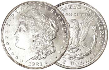 1921-D Morgan Silver Dollar Brilliant Uncirculated | International
