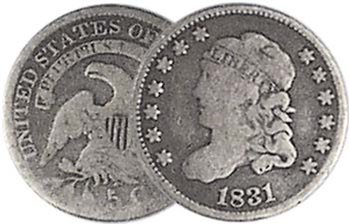 1829-1837 Capped Bust 1/2 Dime Fine Image 1