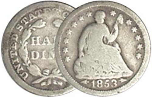 1853 シーテッド リバティ クォーター 1853 Seated Liberty Quarter Coin Value Prices, Photos & Info