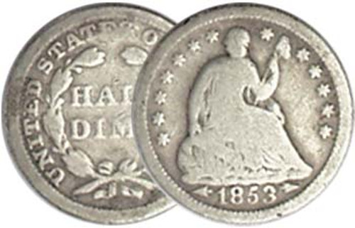 1854-1855 Seated Liberty Silver Half Dollar with Arrows Good