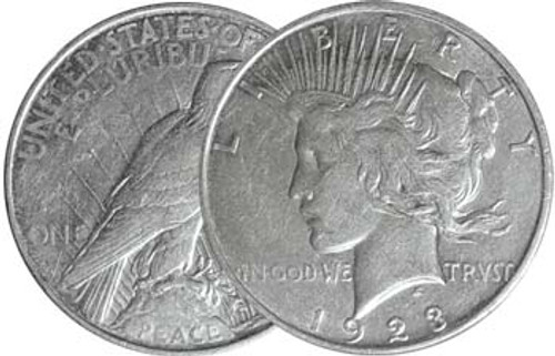 1923-D Peace Silver Dollar Very Fine Image 1