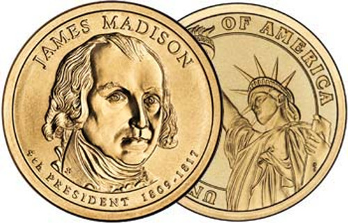 James Madison 2007-D Presidential Dollar Brilliant Uncirculated Image 1 James Madison 2007-D Presidential Dollar Brilliant Uncirculated Image 1
