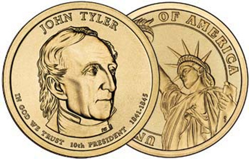 2009-P John Tyler Presidential Dollar Brilliant Uncirculated