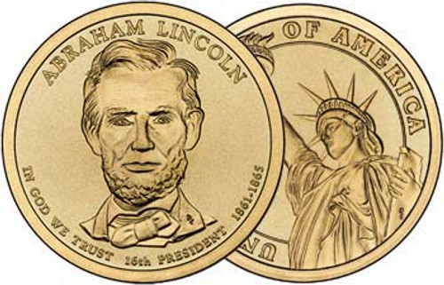 Abraham Lincoln 2010-P Presidential Dollar Brilliant Uncirculated Image 1