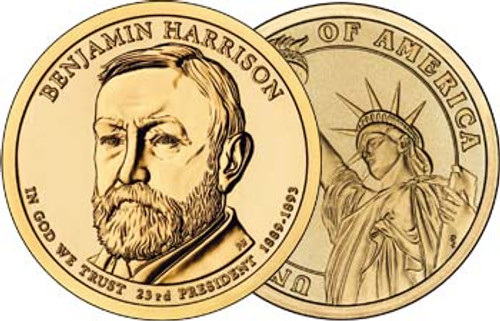 Benjamin Harrison 2012-D Presidential Dollar Brilliant Uncirculated Image 1 Benjamin Harrison 2012-D Presidential Dollar Brilliant Uncirculated Image 1