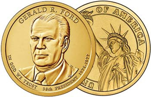 Gerald Ford 2016-P Presidential Dollar Brilliant Uncirculated Image 1 Gerald Ford 2016-P Presidential Dollar Brilliant Uncirculated Image 1