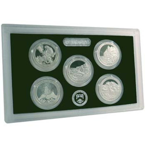 2012 National Parks Quarter Silver Proof Set 5 Coins Image 1 2012 National Parks Quarter Silver Proof Set 5 Coins Image 1