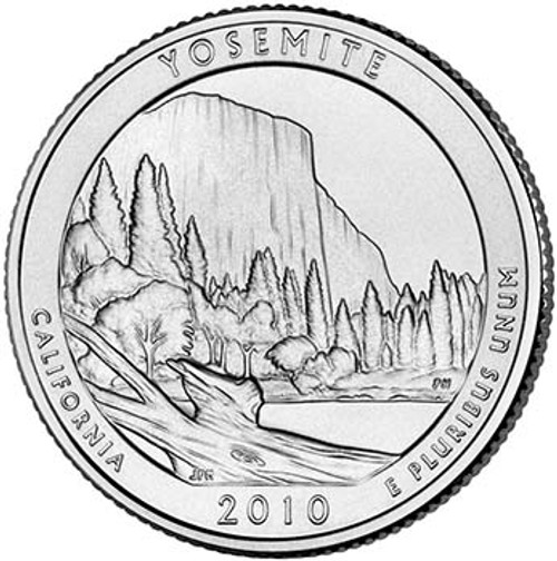 2010-D Yosemite National Park Quarter Brilliant Uncirculated Image 1