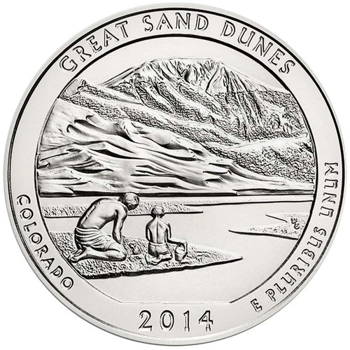 2014-P Great Sand Dunes National Park Quarter Brilliant Uncirculated Image 1