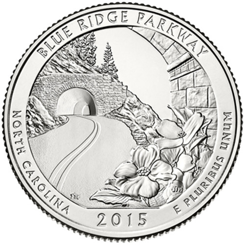 2015-P Blue Ridge Parkway Quarter Brilliant Uncirculated Image 1