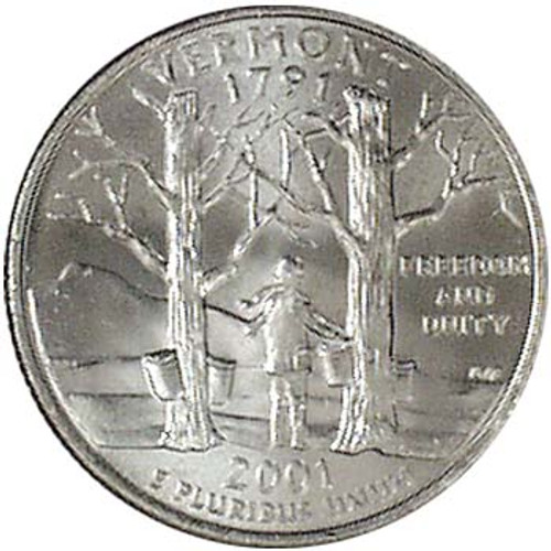2001-P Vermont Quarter Brilliant Uncirculated Image 1