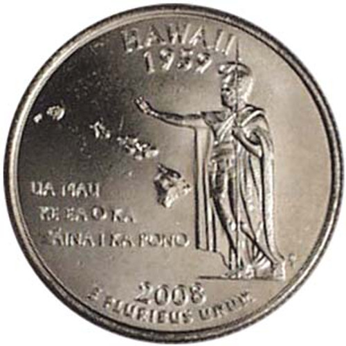 2008-P Hawaii Quarter Brilliant Uncirculated Image 1