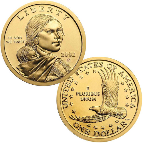 2000-2008 P & D Sacagawea Dollar 18 Coin Set with Two FREE Folders