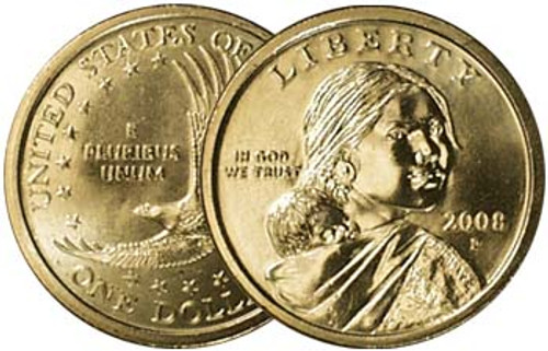 2008-P Sacagawea Dollar Brilliant Uncirculated Image 1 2008-P Sacagawea Dollar Brilliant Uncirculated Image 1