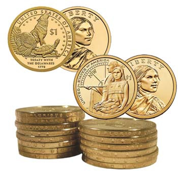 Complete Sacagawea 2000-2018 Dollar P & D BU Collection