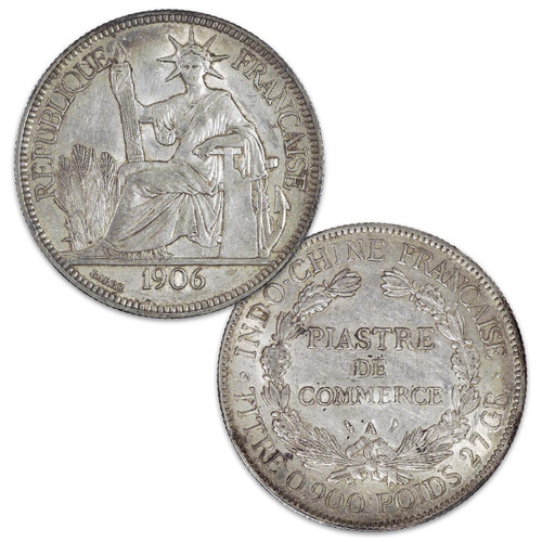 French Indo China Silver Piastre Trade Dollar