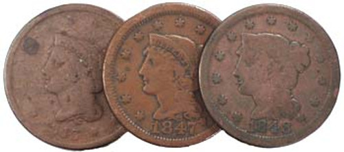 1839-1857 Braided Hair Large Cent Good
