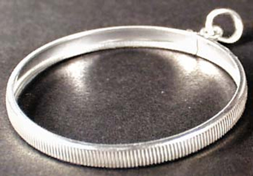 Sterling Silver Bezel for U.S. Morgan or Peace Silver Dollar Image 1 Sterling Silver Bezel for U.S. Morgan or Peace Silver Dollar Image 1